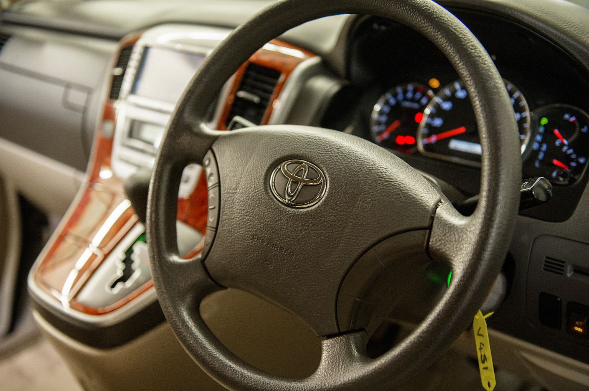 Toyota Alphard custom campervan steering wheel
