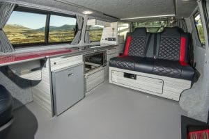 Inside Volkswagen Transporter T6 - Campervan