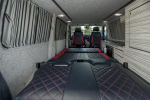 Inside a Volkswagen Transporter T6 - Campervan