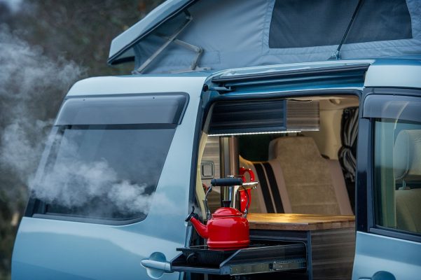 Campervan with Kettle on