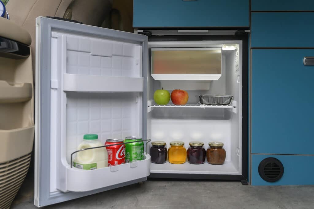 Mini-fridge located inside your campervan