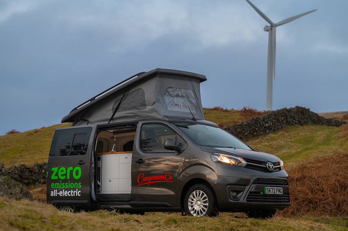 All-electric Toyota camper van converts from MPV to mini RV