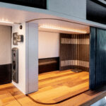 Mid-level cupboard with Tambour door in Toyota Alphard Connect II Campervan
