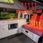 CampervanCo's exclusive Thermo-roll heated with Thermo-roll logo
