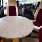 Table and chairs levoyageur 755sx mercedes 3-0l automatic motorhome