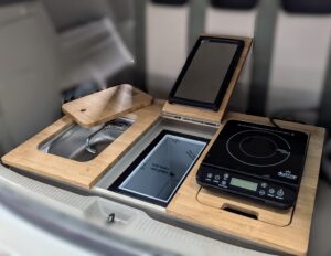 Rear kitchen pod in Toyota Hybrid Eco Escape