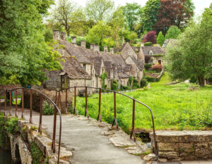 Bibury Cotswolds village and footbridge