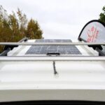 Toyota Hybrid Eco Pioneer white nxo solar panel and roof bars